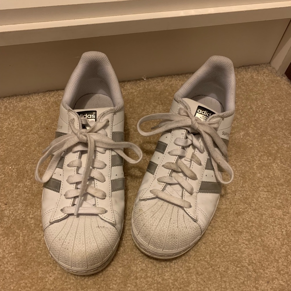 Adidas Silver Women’s Superstar’s